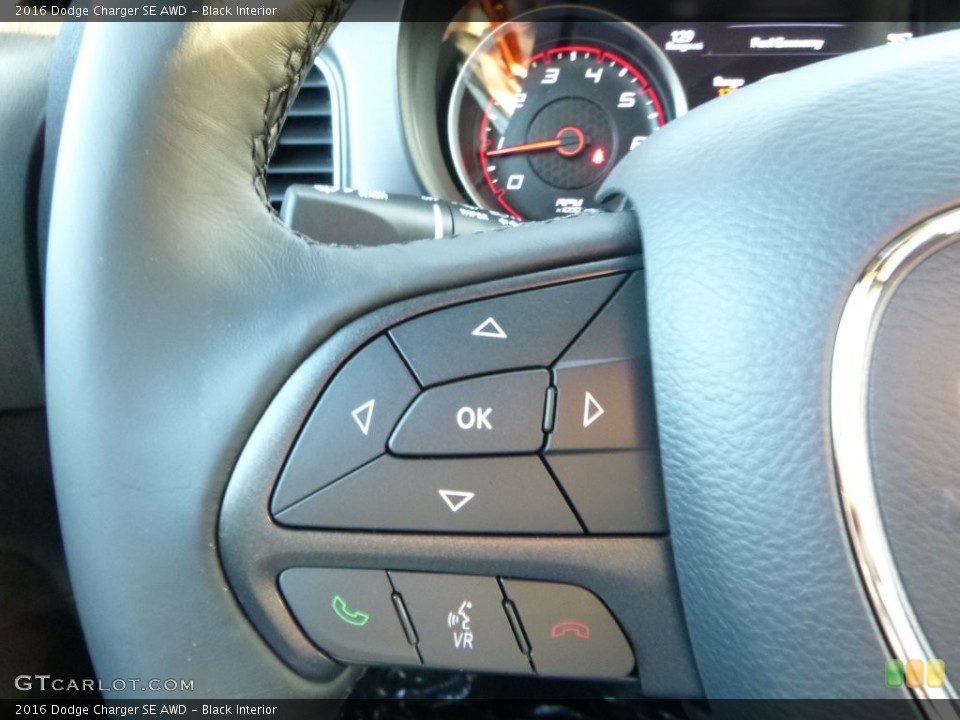 Black Interior Controls for the 2016 Dodge Charger SE AWD #108903857