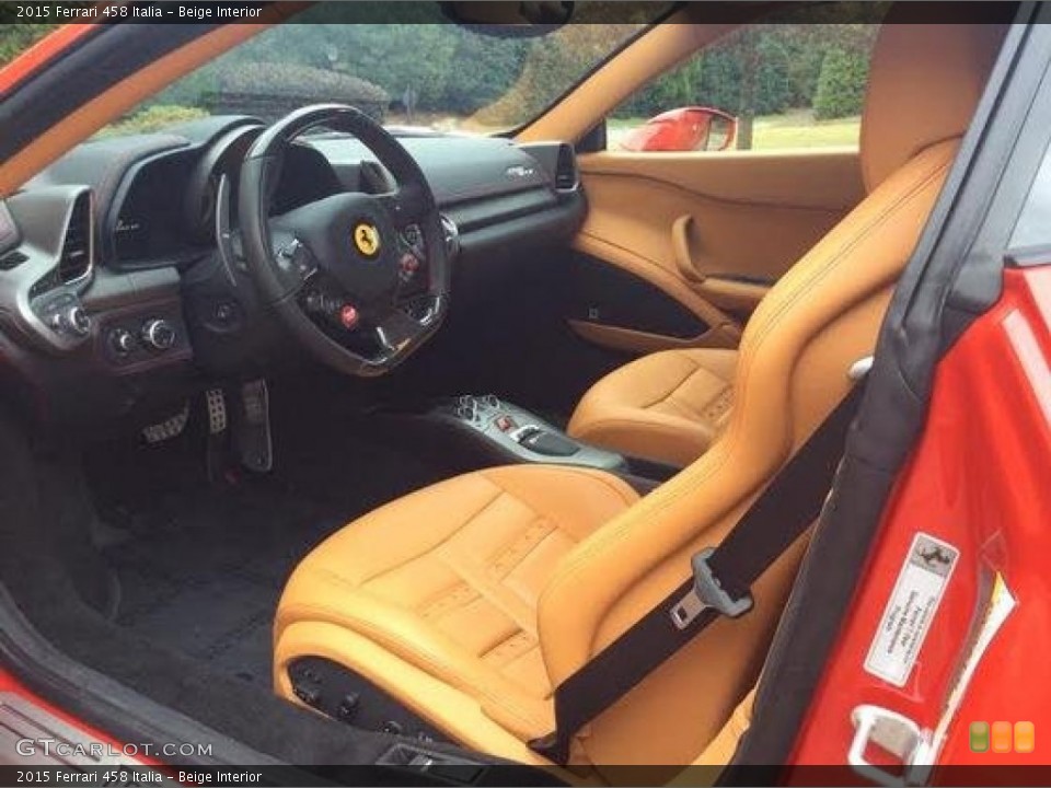 Beige 2015 Ferrari 458 Interiors