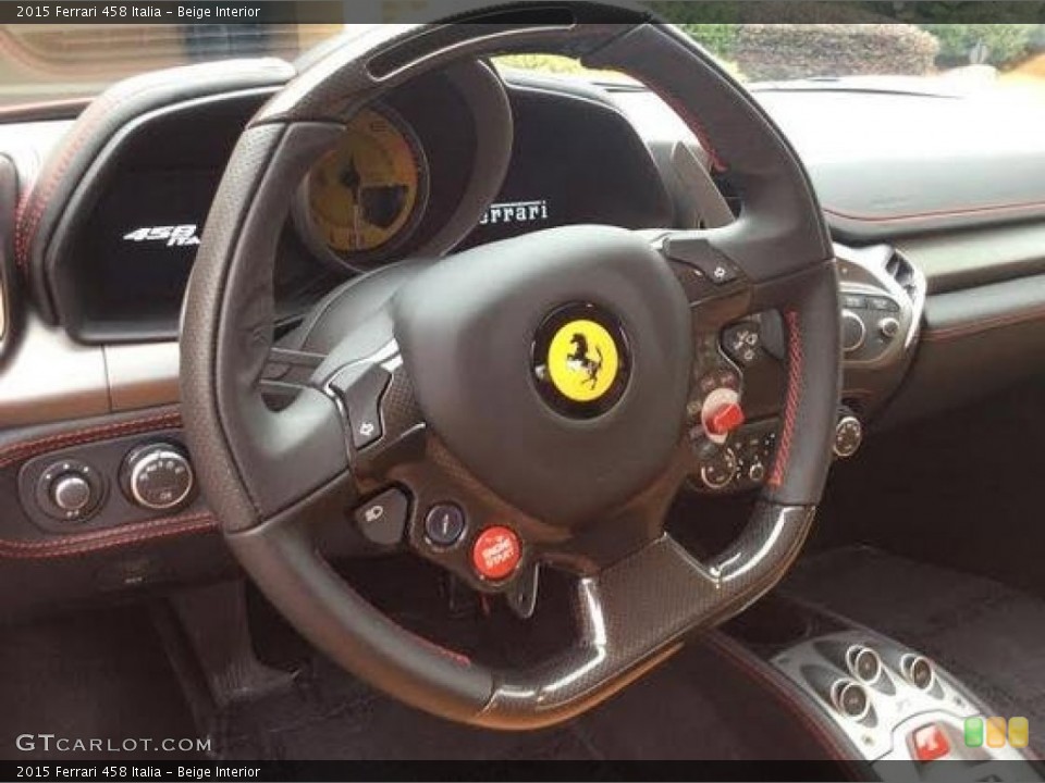 Beige Interior Steering Wheel for the 2015 Ferrari 458 Italia #108907001