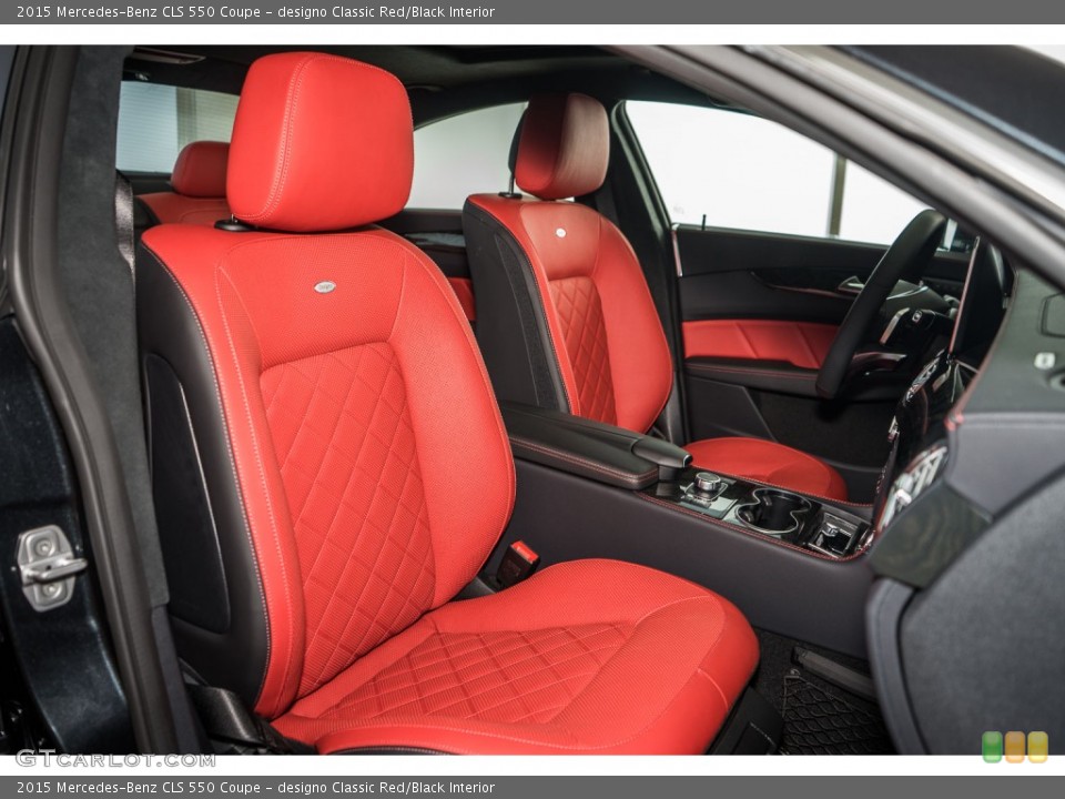 designo Classic Red/Black Interior Front Seat for the 2015 Mercedes-Benz CLS 550 Coupe #108908468