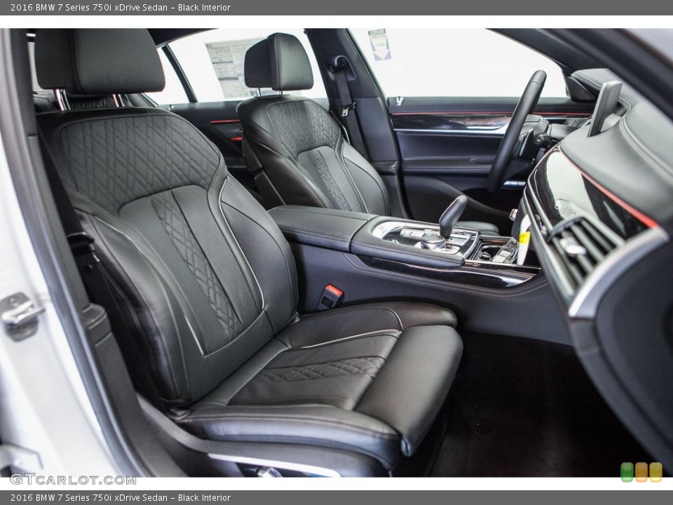 Black Interior Front Seat for the 2016 BMW 7 Series 750i xDrive Sedan #108908582