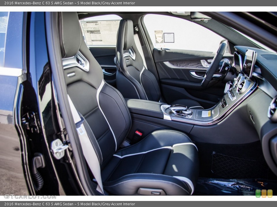 S Model Black/Grey Accent Interior Front Seat for the 2016 Mercedes-Benz C 63 S AMG Sedan #108912770