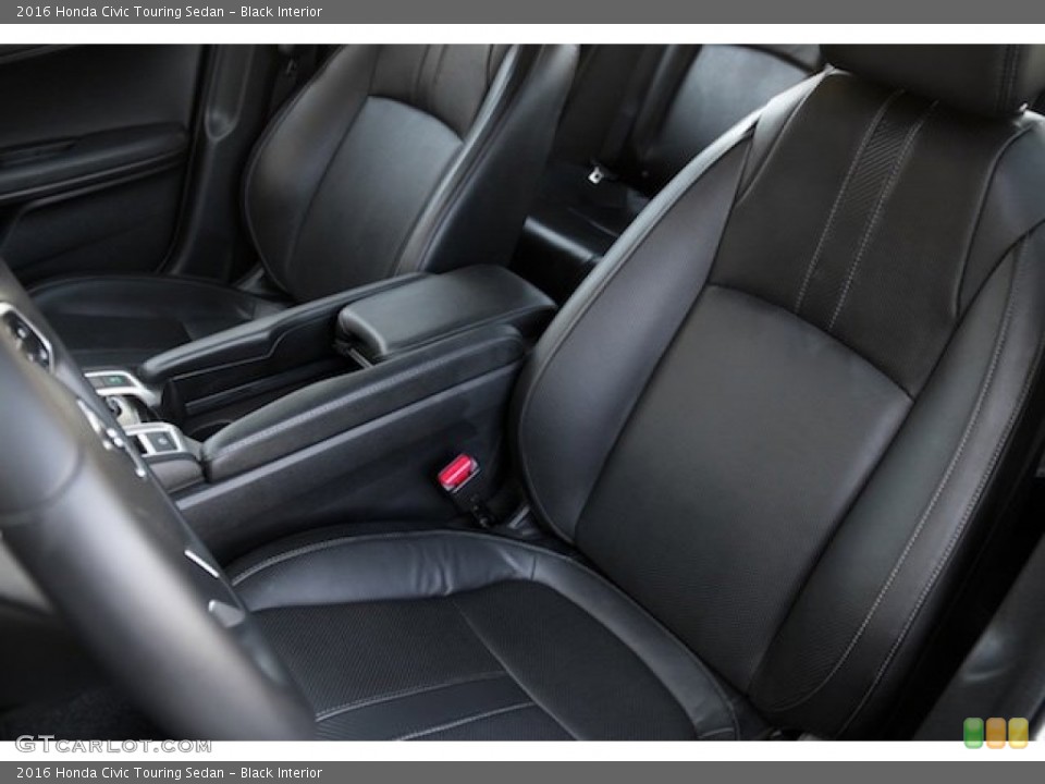Black Interior Front Seat for the 2016 Honda Civic Touring Sedan #108920083