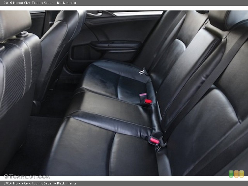 Black Interior Rear Seat for the 2016 Honda Civic Touring Sedan #108920100