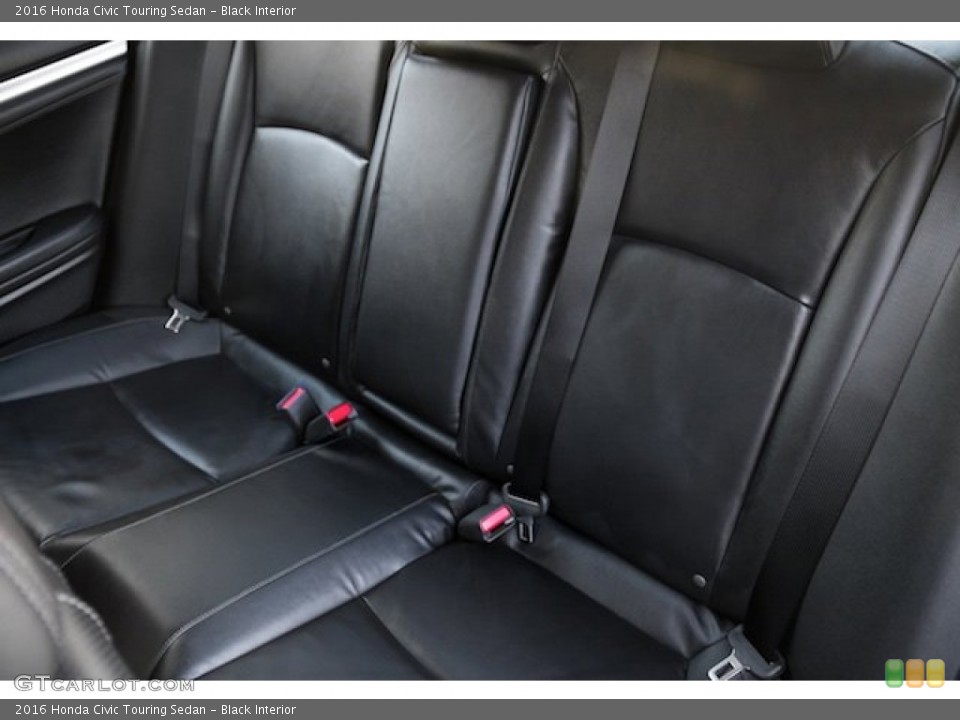 Black Interior Rear Seat for the 2016 Honda Civic Touring Sedan #108920164