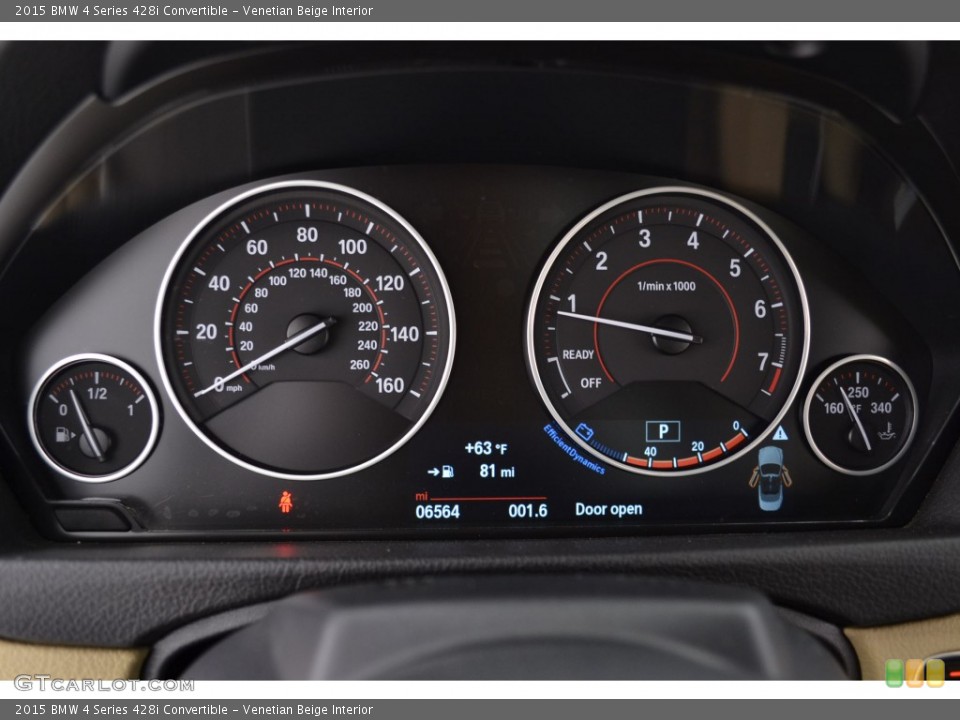 Venetian Beige Interior Gauges for the 2015 BMW 4 Series 428i Convertible #108921472