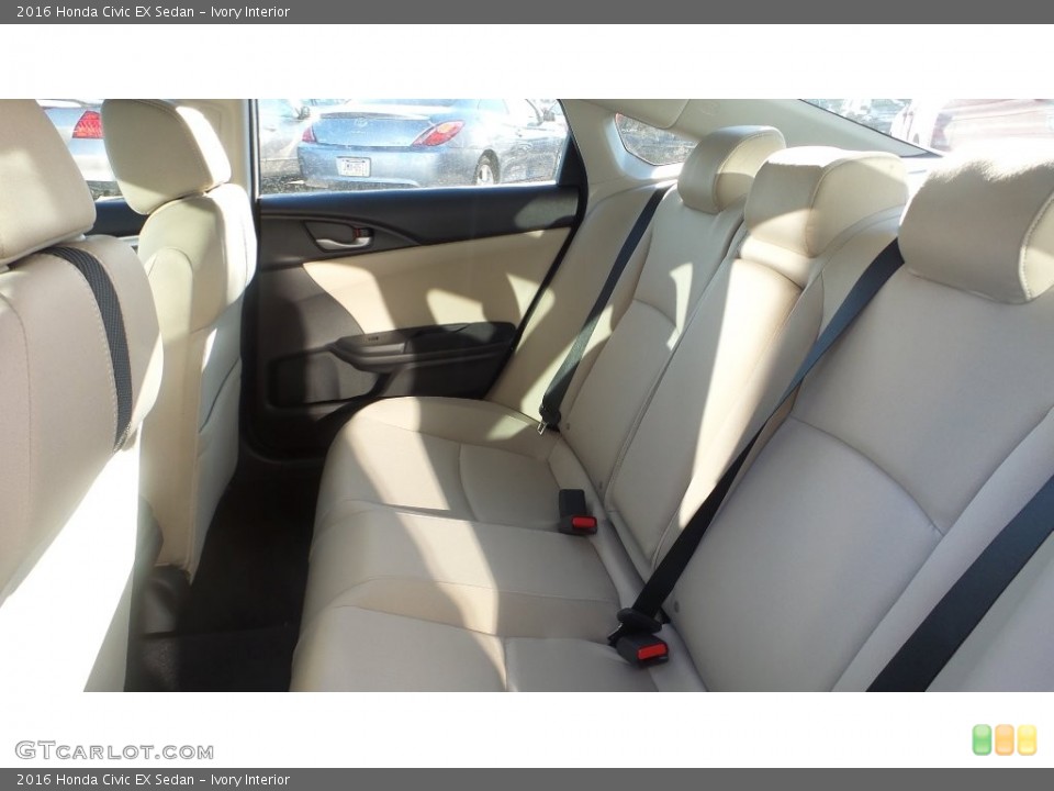 Ivory Interior Rear Seat for the 2016 Honda Civic EX Sedan #108923531