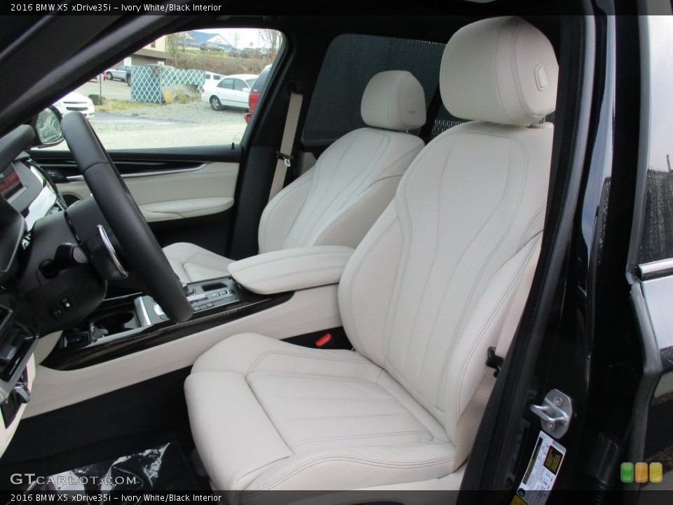 Ivory White/Black 2016 BMW X5 Interiors