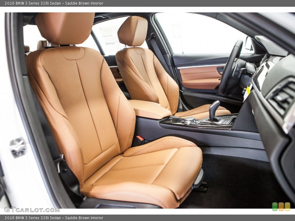 Saddle Brown Interior Front Seat for the 2016 BMW 3 Series 328i Sedan #108941209