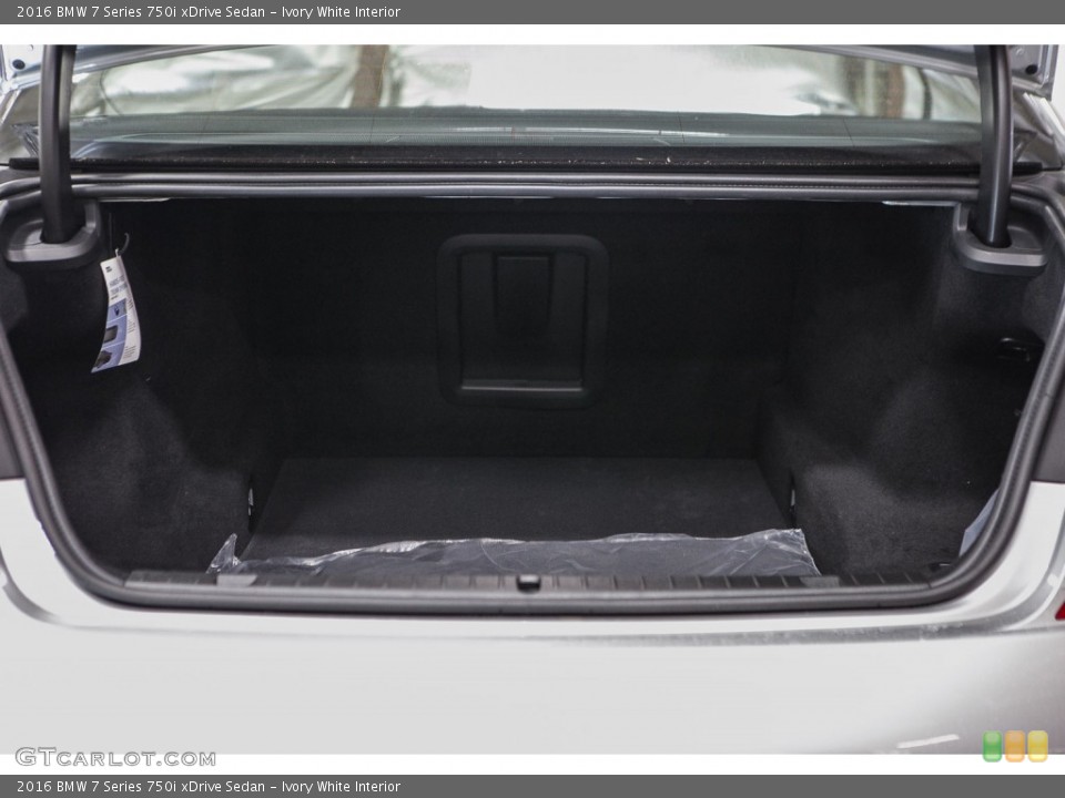 Ivory White Interior Trunk for the 2016 BMW 7 Series 750i xDrive Sedan #108943159