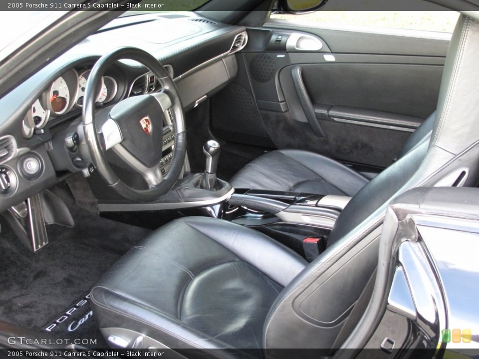 Black Interior Front Seat for the 2005 Porsche 911 Carrera S Cabriolet #108944155