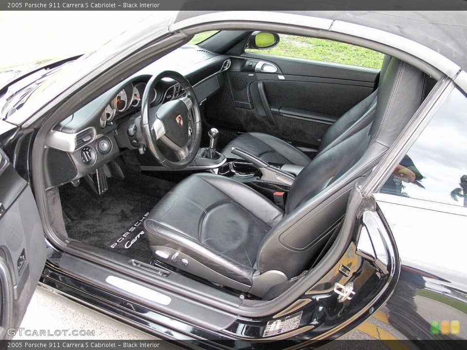 Black Interior Front Seat for the 2005 Porsche 911 Carrera S Cabriolet #108944302