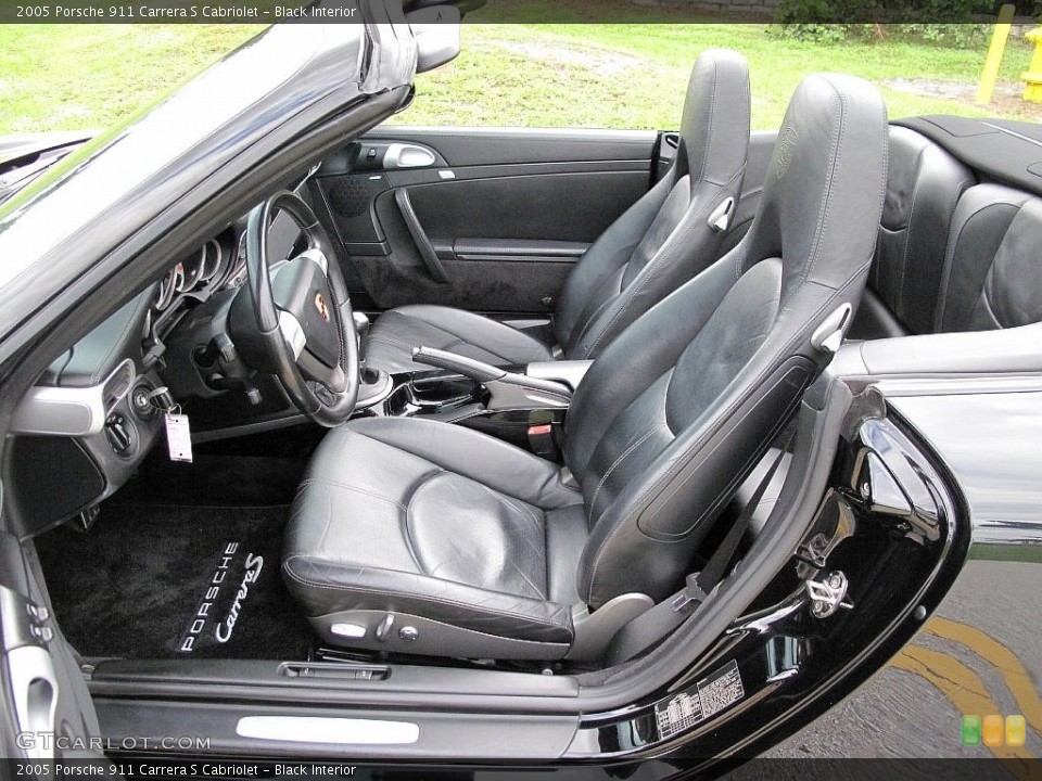 Black Interior Front Seat for the 2005 Porsche 911 Carrera S Cabriolet #108944401