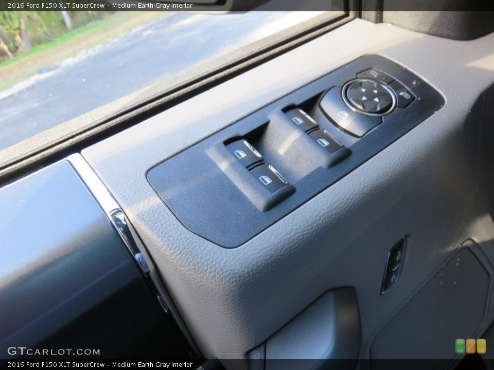 Medium Earth Gray Interior Controls for the 2016 Ford F150 XLT SuperCrew #108947555