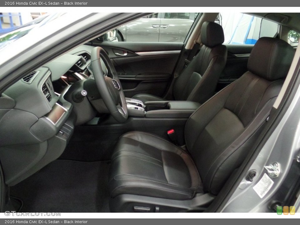 Black Interior Front Seat for the 2016 Honda Civic EX-L Sedan #108960268
