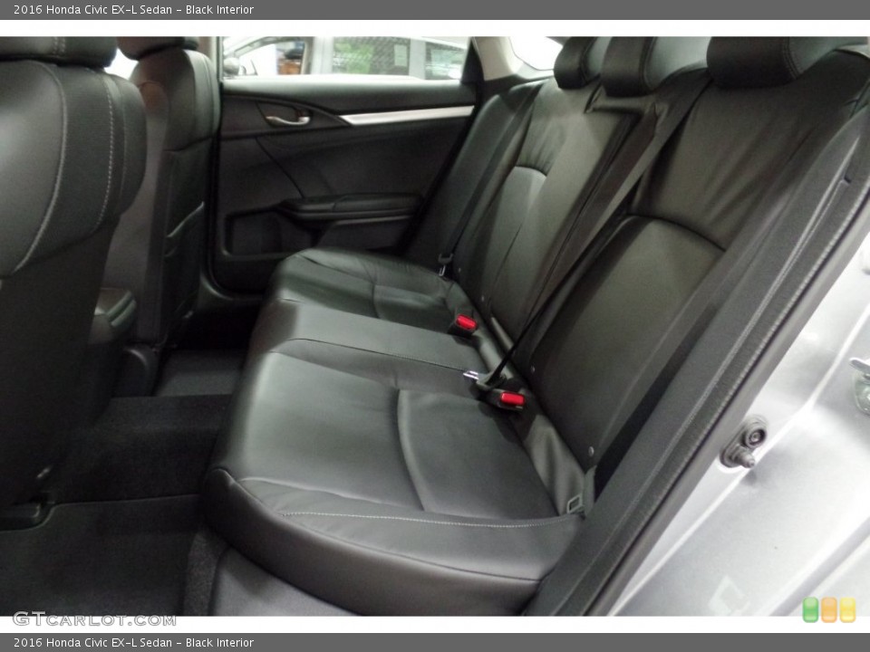 Black Interior Rear Seat for the 2016 Honda Civic EX-L Sedan #108960295