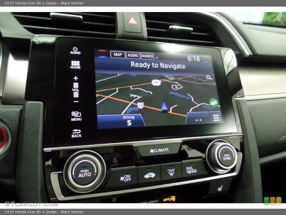 Black Interior Navigation for the 2016 Honda Civic EX-L Sedan #108960541