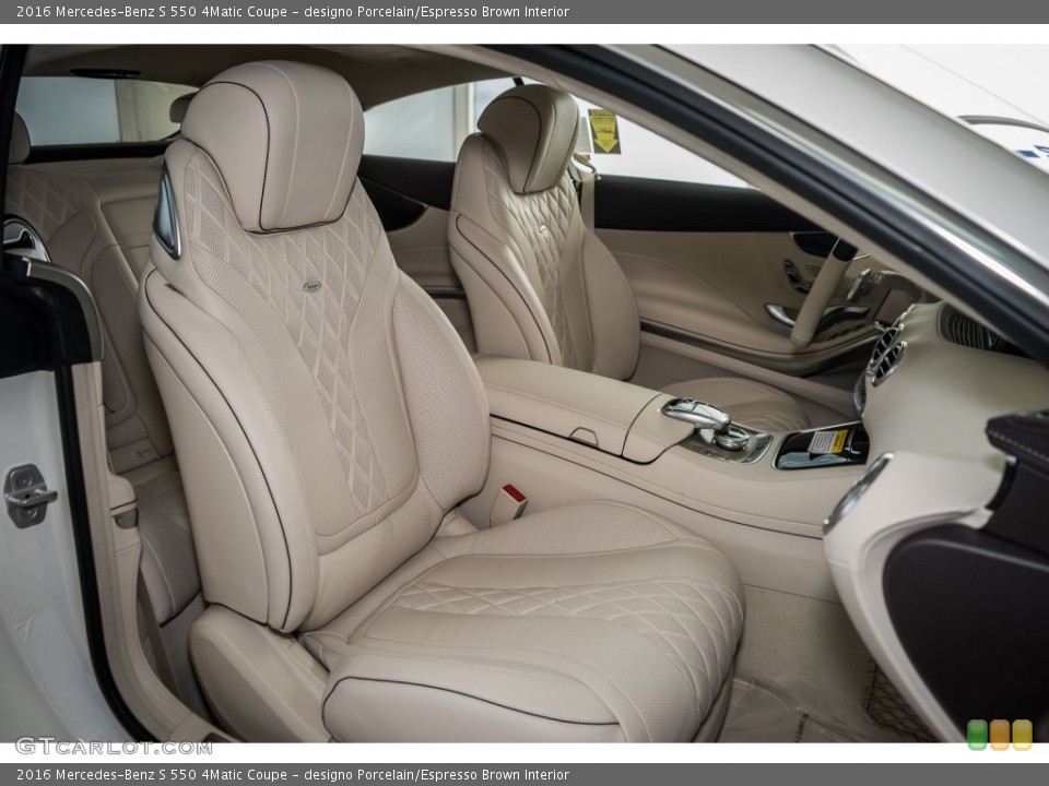 designo Porcelain/Espresso Brown Interior Front Seat for the 2016 Mercedes-Benz S 550 4Matic Coupe #108974966