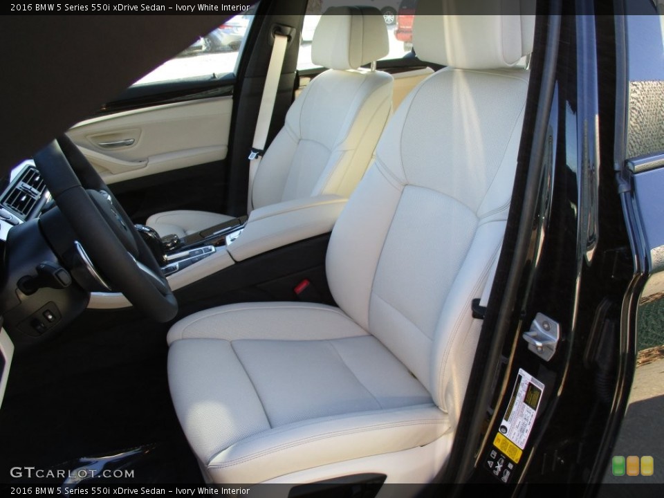 Ivory White Interior Front Seat for the 2016 BMW 5 Series 550i xDrive Sedan #108981653