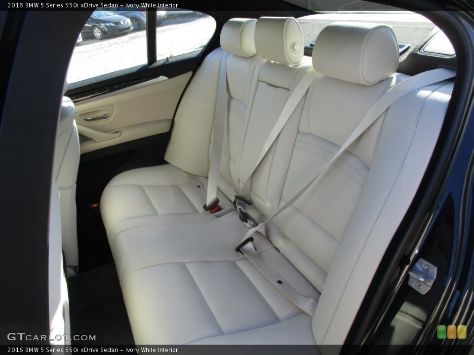 Ivory White Interior Rear Seat for the 2016 BMW 5 Series 550i xDrive Sedan #108981672