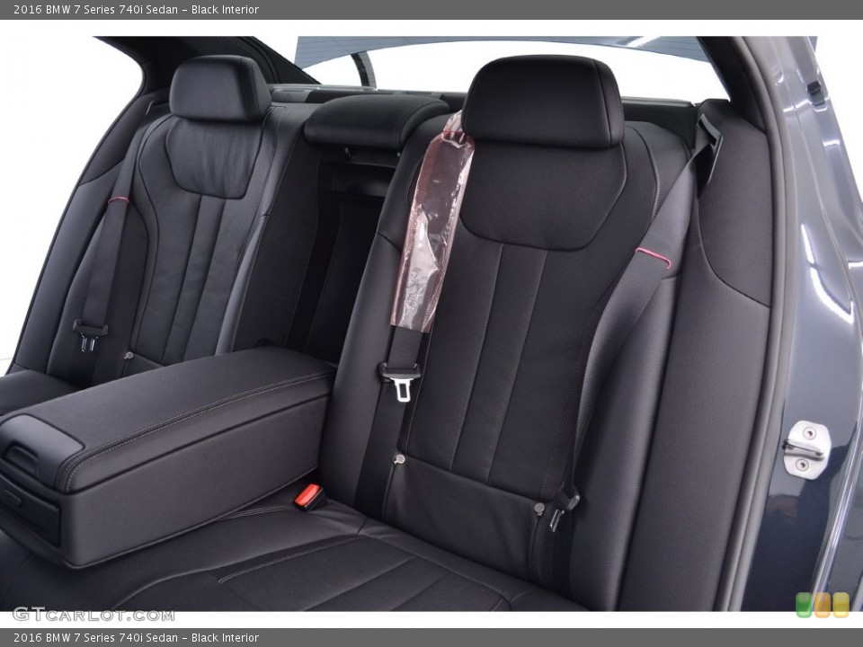 Black Interior Rear Seat for the 2016 BMW 7 Series 740i Sedan #108986066