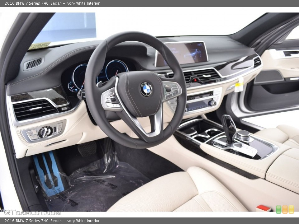 Ivory White Interior Prime Interior for the 2016 BMW 7 Series 740i Sedan #108986318