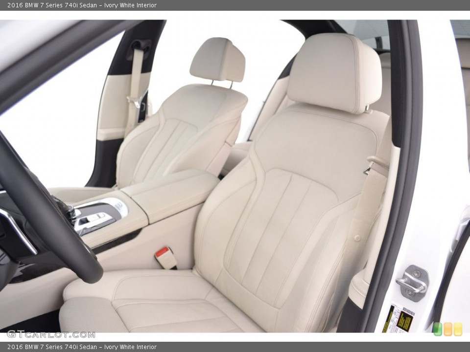 Ivory White Interior Front Seat for the 2016 BMW 7 Series 740i Sedan #108986339