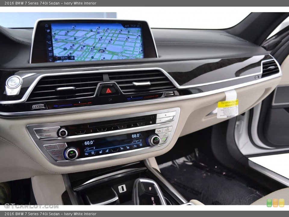 Ivory White Interior Controls for the 2016 BMW 7 Series 740i Sedan #108986401