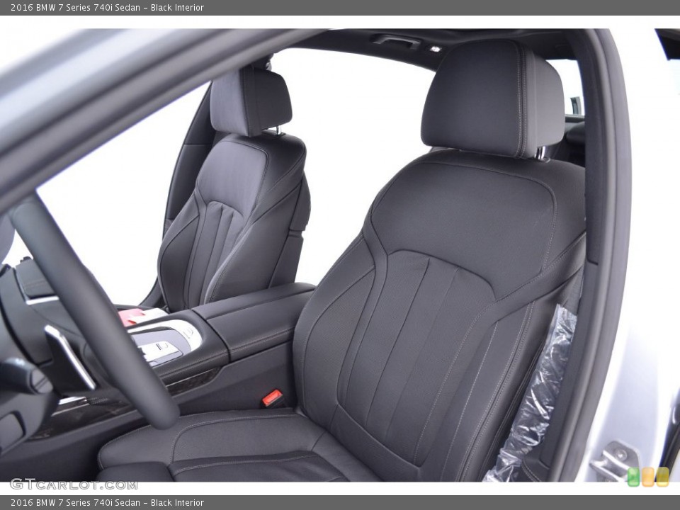 Black Interior Front Seat for the 2016 BMW 7 Series 740i Sedan #108986681