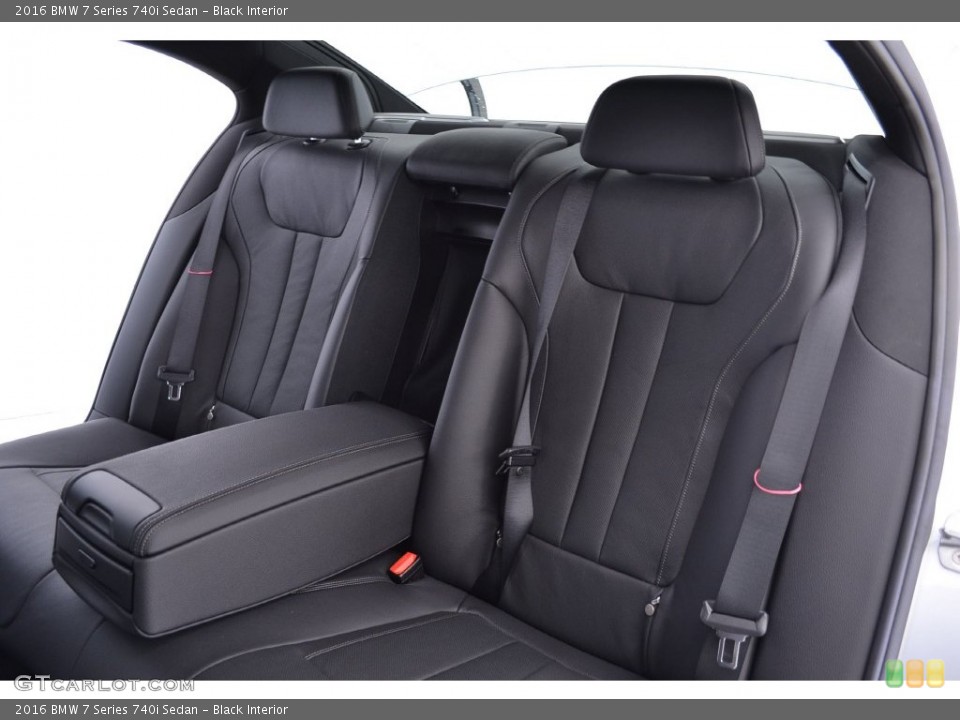 Black Interior Rear Seat for the 2016 BMW 7 Series 740i Sedan #108986726