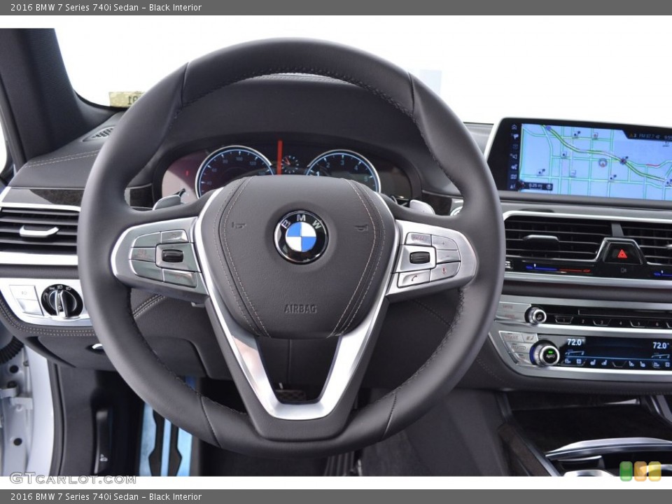 Black Interior Steering Wheel for the 2016 BMW 7 Series 740i Sedan #108986840