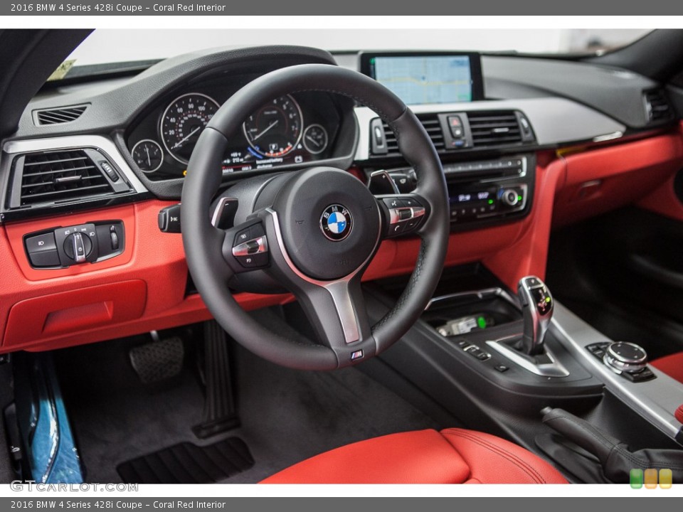 Coral Red Interior Prime Interior for the 2016 BMW 4 Series 428i Coupe #108993265