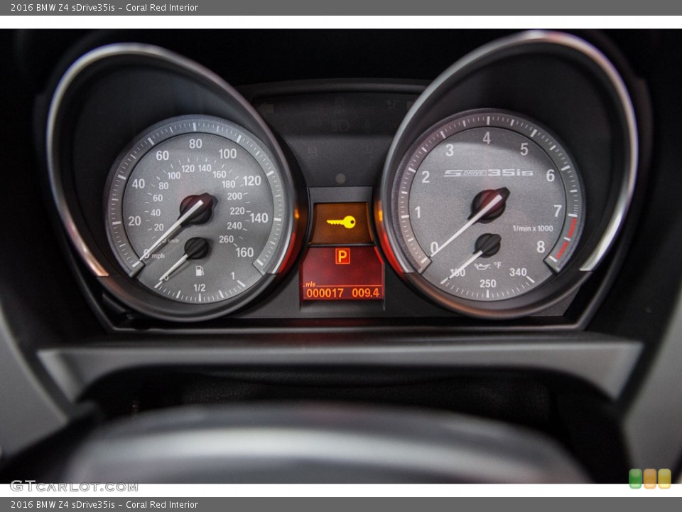Coral Red Interior Gauges for the 2016 BMW Z4 sDrive35is #108994877