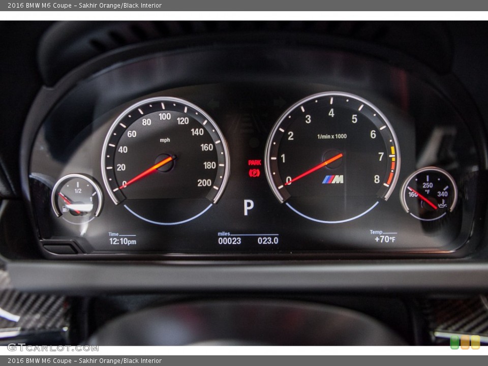 Sakhir Orange/Black Interior Gauges for the 2016 BMW M6 Coupe #108995654