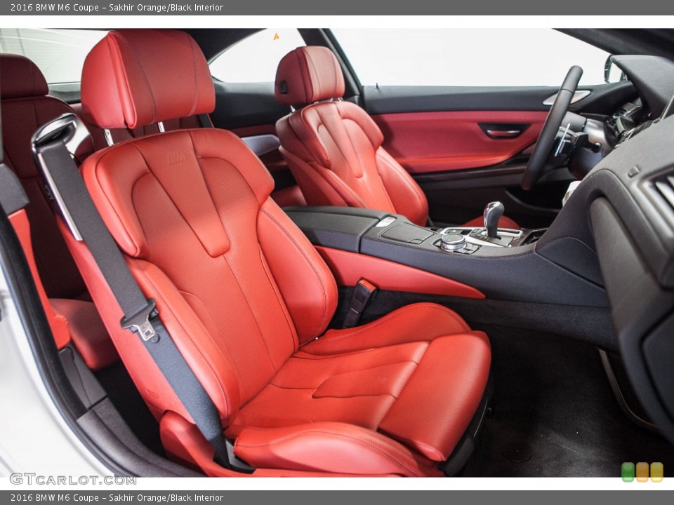 Sakhir Orange/Black Interior Front Seat for the 2016 BMW M6 Coupe #108995720