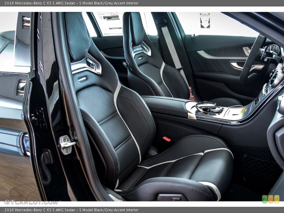 S Model Black/Grey Accent Interior Front Seat for the 2016 Mercedes-Benz C 63 S AMG Sedan #109000985