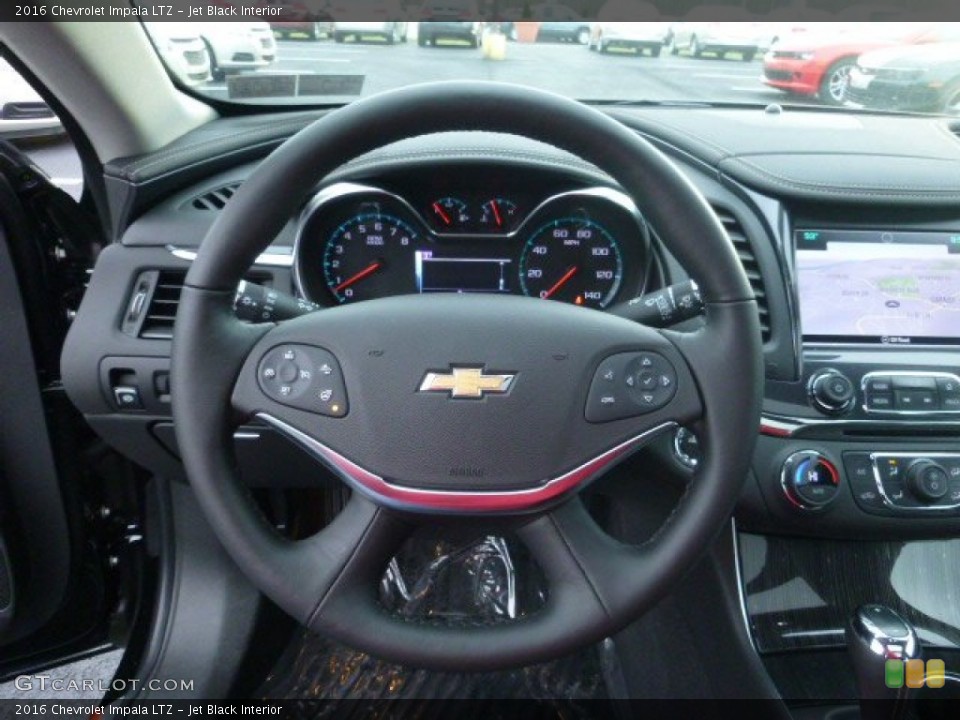Jet Black Interior Steering Wheel for the 2016 Chevrolet Impala LTZ #109022102