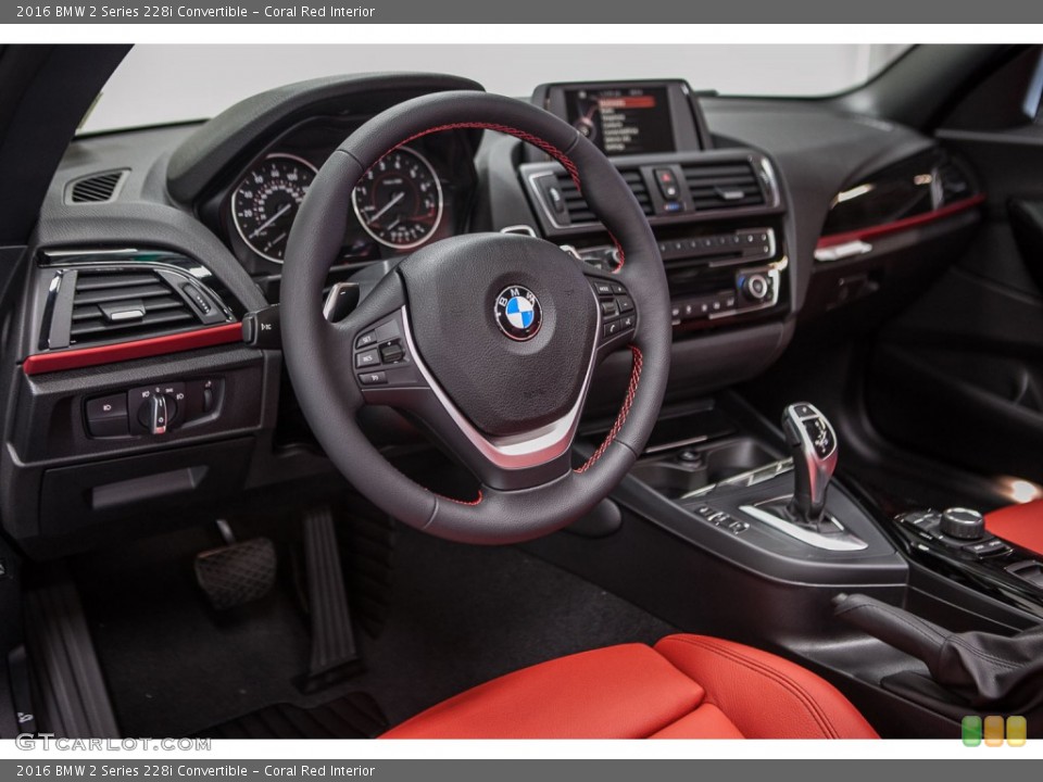 Coral Red Interior Prime Interior for the 2016 BMW 2 Series 228i Convertible #109022744
