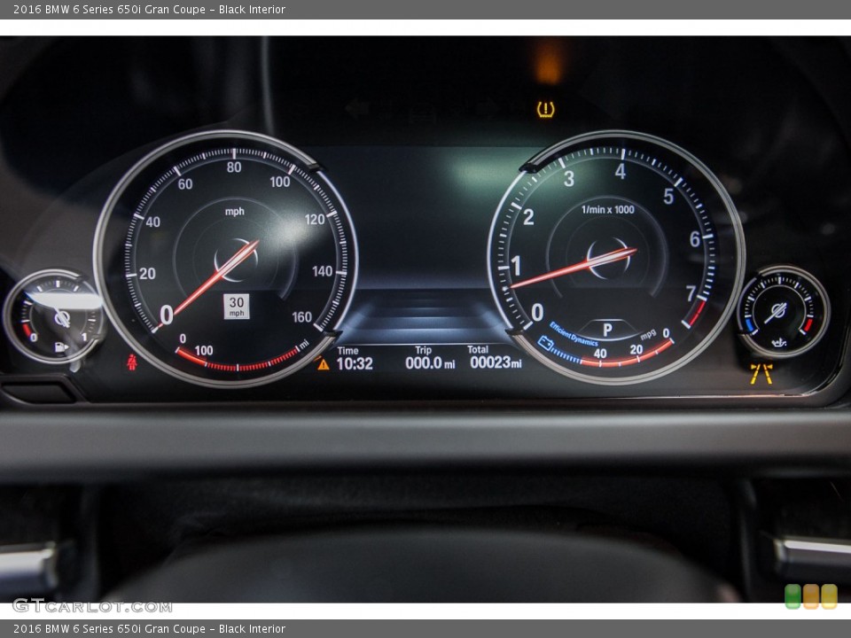 Black Interior Gauges for the 2016 BMW 6 Series 650i Gran Coupe #109024313