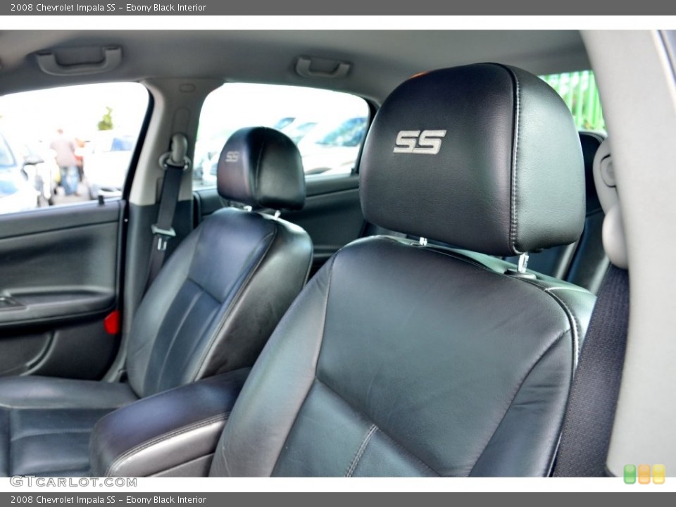 Ebony Black Interior Front Seat for the 2008 Chevrolet Impala SS #109031854