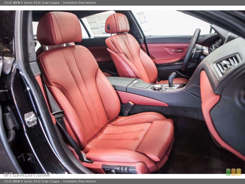 Vermillion Red Interior Front Seat for the 2016 BMW 6 Series 650i Gran Coupe #109036148