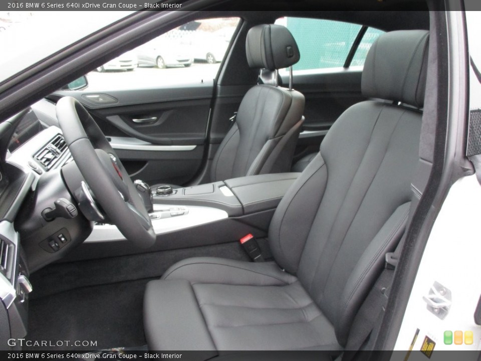 Black Interior Front Seat for the 2016 BMW 6 Series 640i xDrive Gran Coupe #109042677