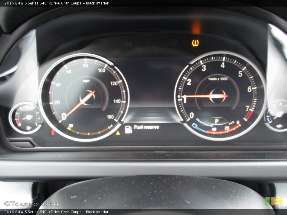 Black Interior Gauges for the 2016 BMW 6 Series 640i xDrive Gran Coupe #109042813