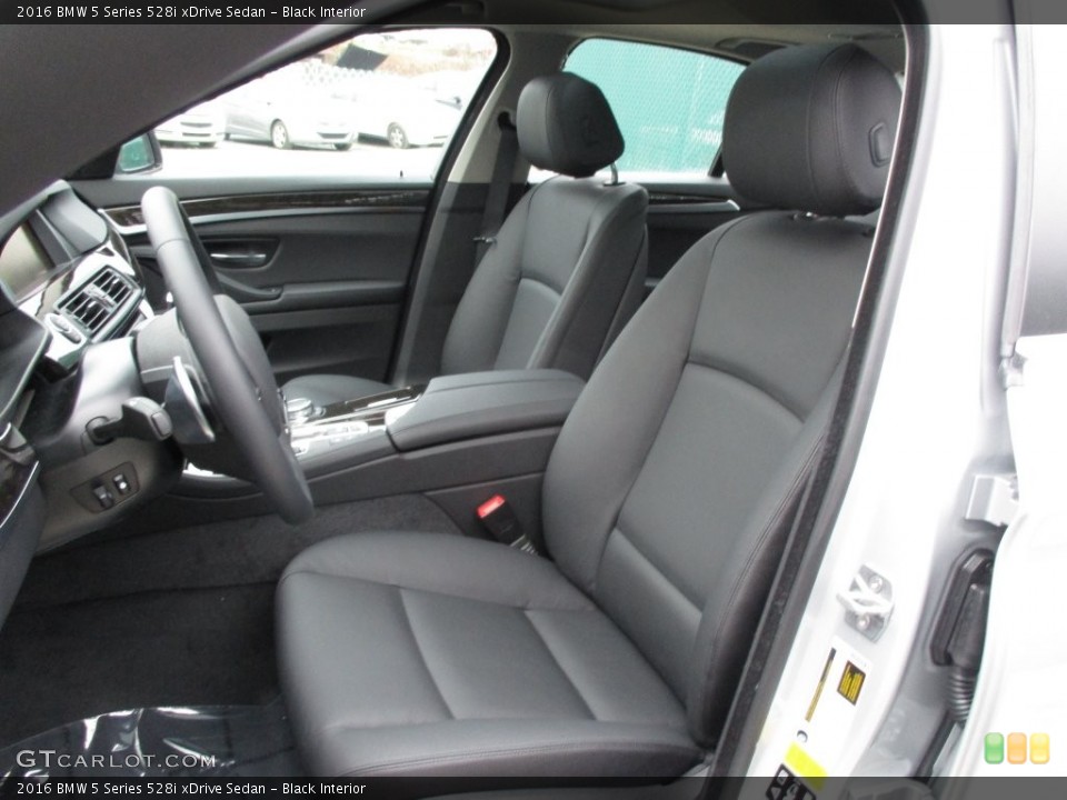 Black Interior Front Seat for the 2016 BMW 5 Series 528i xDrive Sedan #109043436