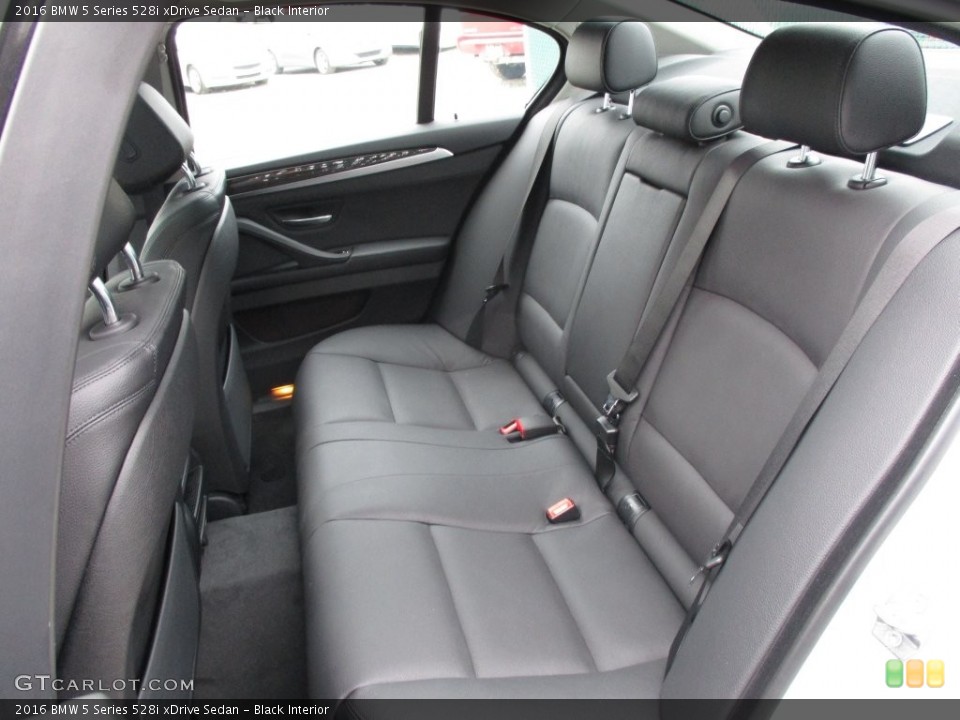 Black Interior Rear Seat for the 2016 BMW 5 Series 528i xDrive Sedan #109043463