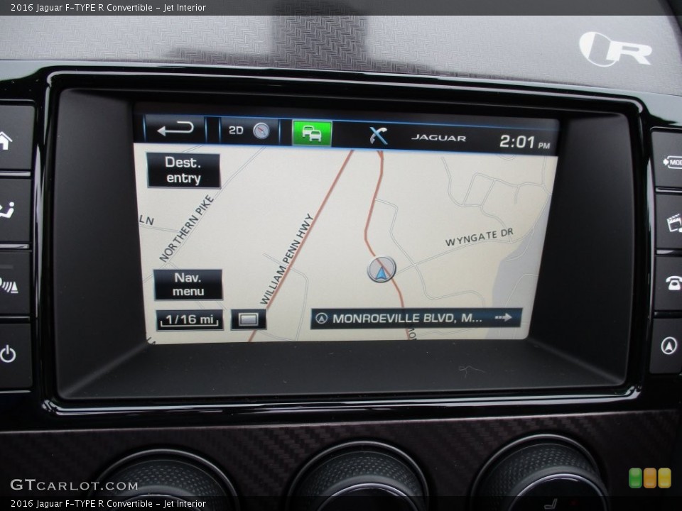 Jet Interior Navigation for the 2016 Jaguar F-TYPE R Convertible #109044943