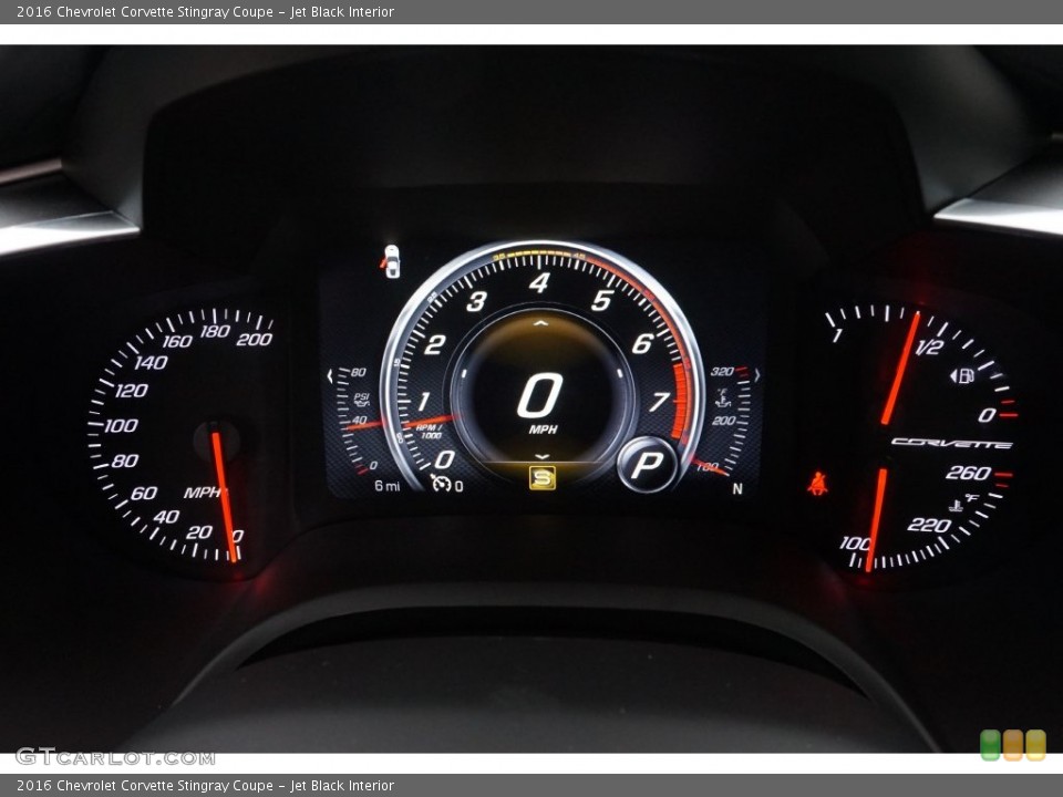 Jet Black Interior Gauges for the 2016 Chevrolet Corvette Stingray Coupe #109068816