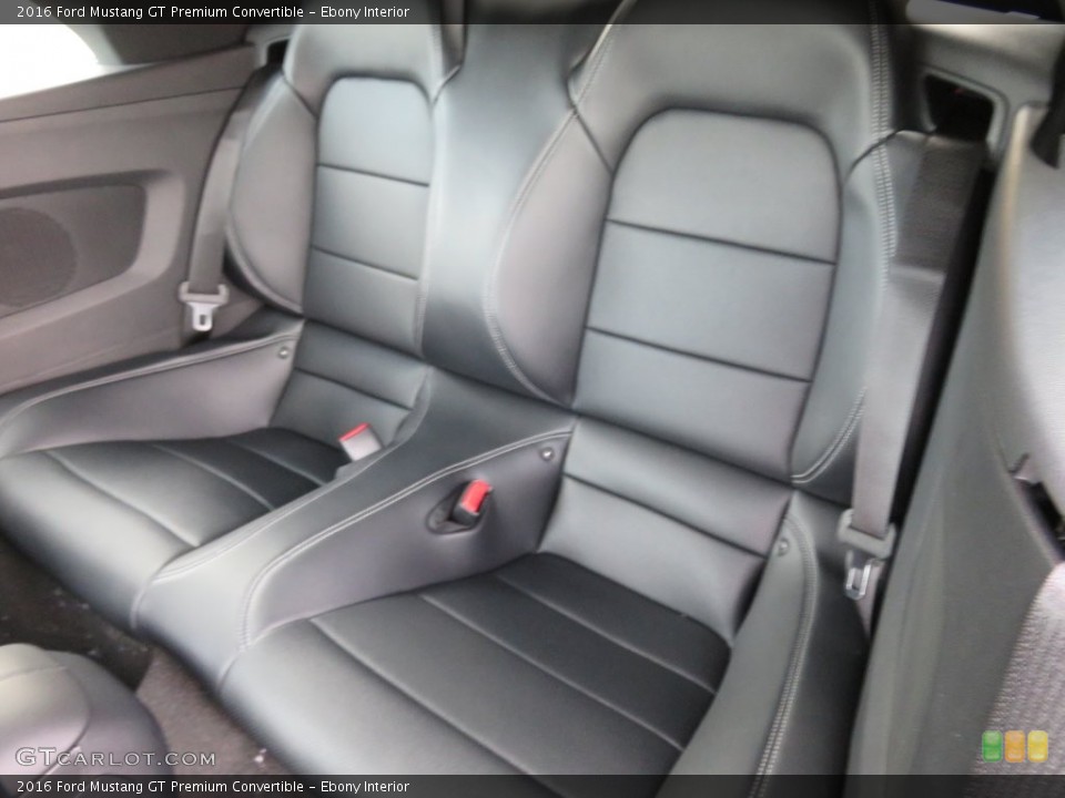 Ebony Interior Rear Seat for the 2016 Ford Mustang GT Premium Convertible #109071653