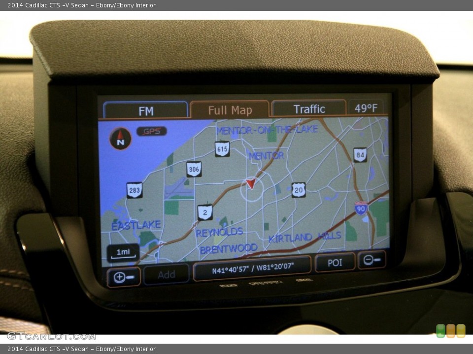 Ebony/Ebony Interior Navigation for the 2014 Cadillac CTS -V Sedan #109084326