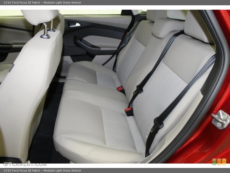 Medium Light Stone Interior Rear Seat for the 2016 Ford Focus SE Hatch #109084962